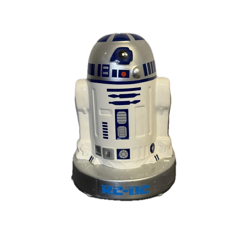 Star Wars R2-D2 Ceramic Coin Bank FAB Starpoint Pedestal Base 7.5" EC